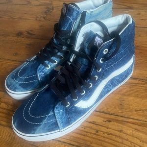 Vans Sk8 Hi acid wash denim 10 new $35